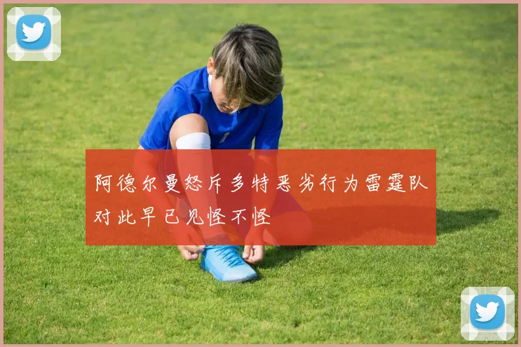 阿德尔曼怒斥多特恶劣行为雷霆队对此早已见怪不怪